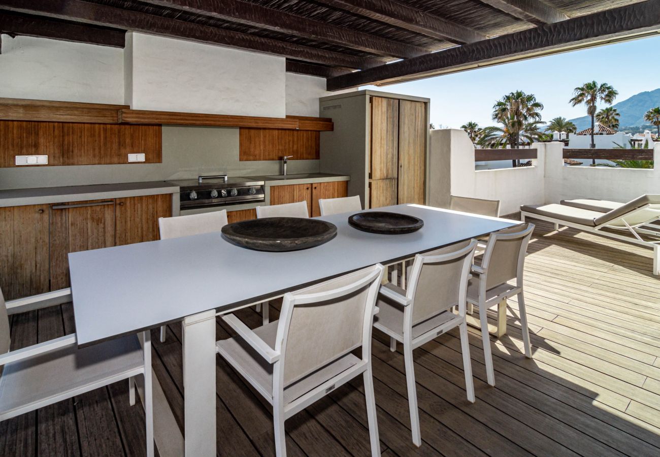 Apartamento en Estepona - Apartamento vacacional de lujo en primera línea de playa en Estepona