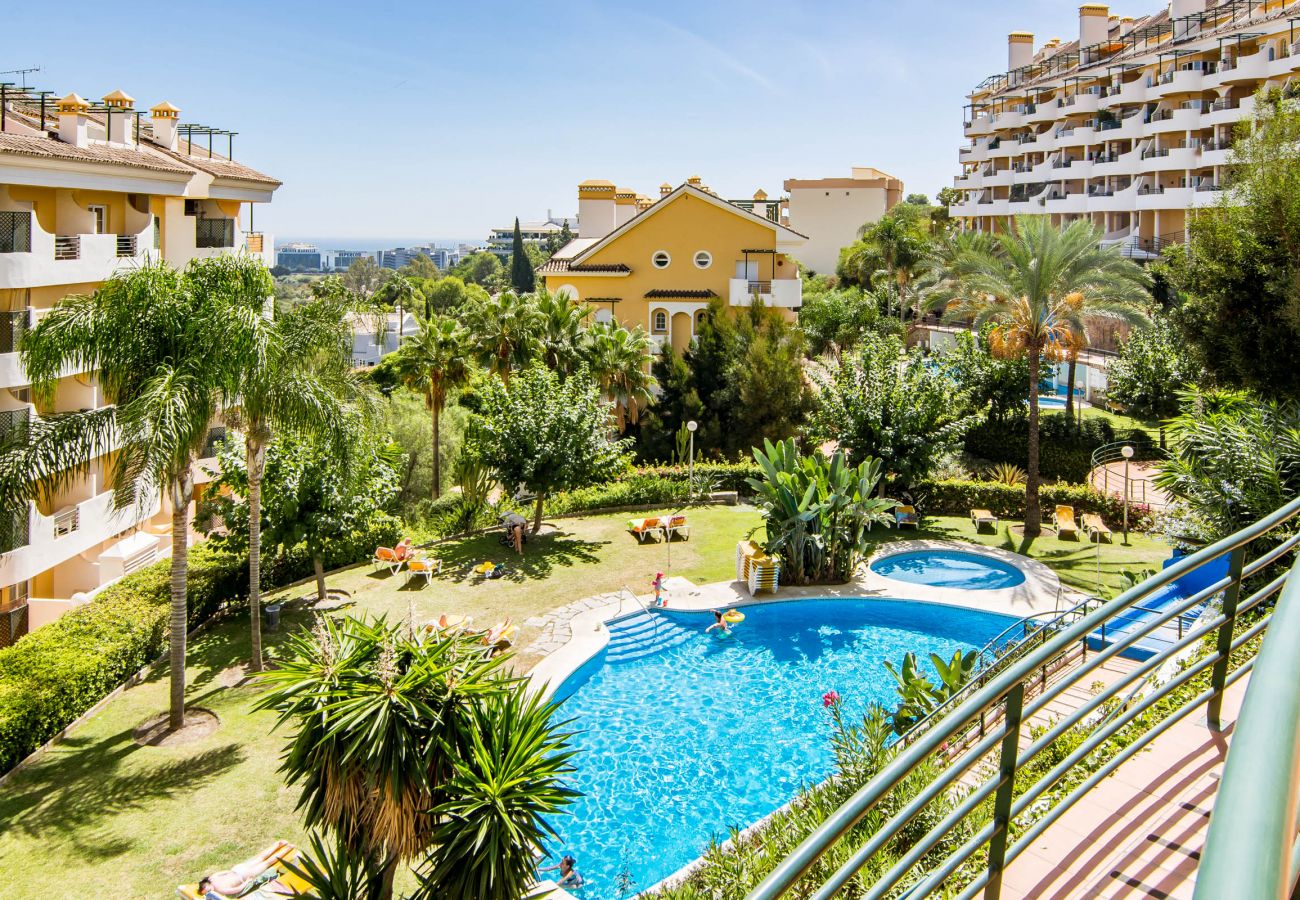 Swimming Pool of Elegant 2 Bedroom Apartment with Terrace in Nueva Andalucia 