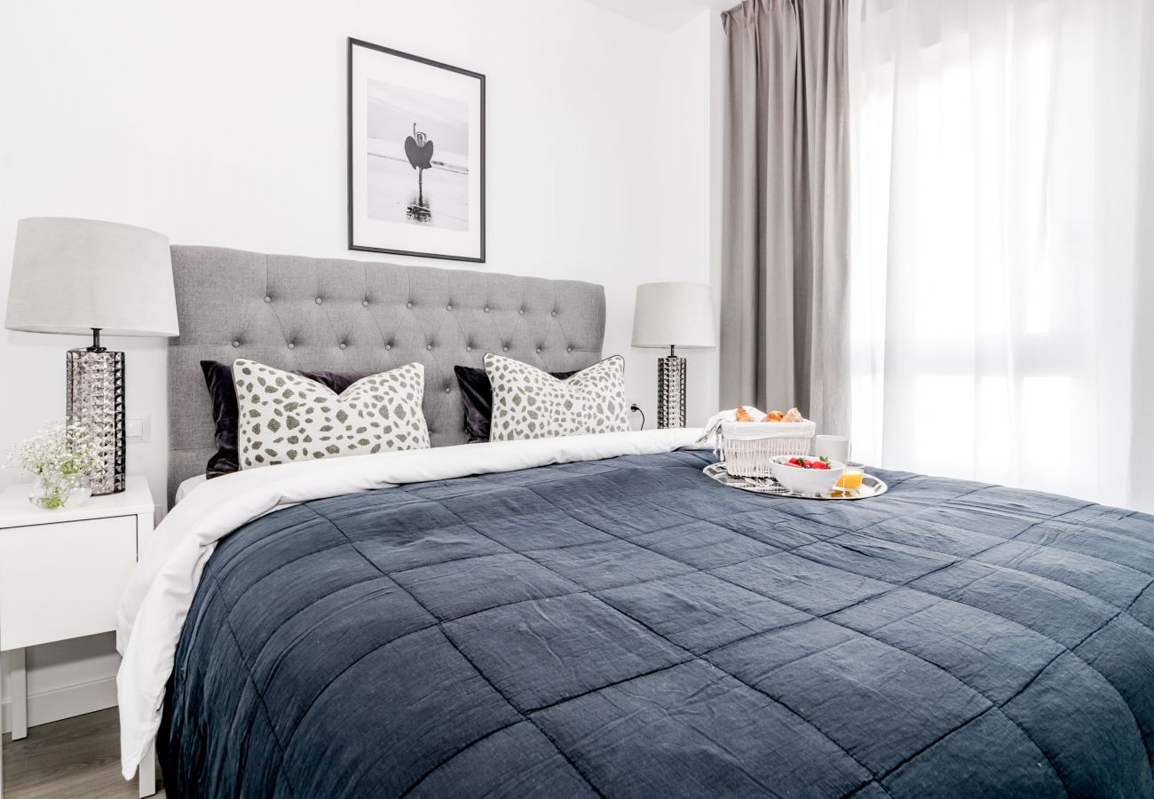 Bedroom of Luxury Scandinavian Apartment in Nueva Andalucia