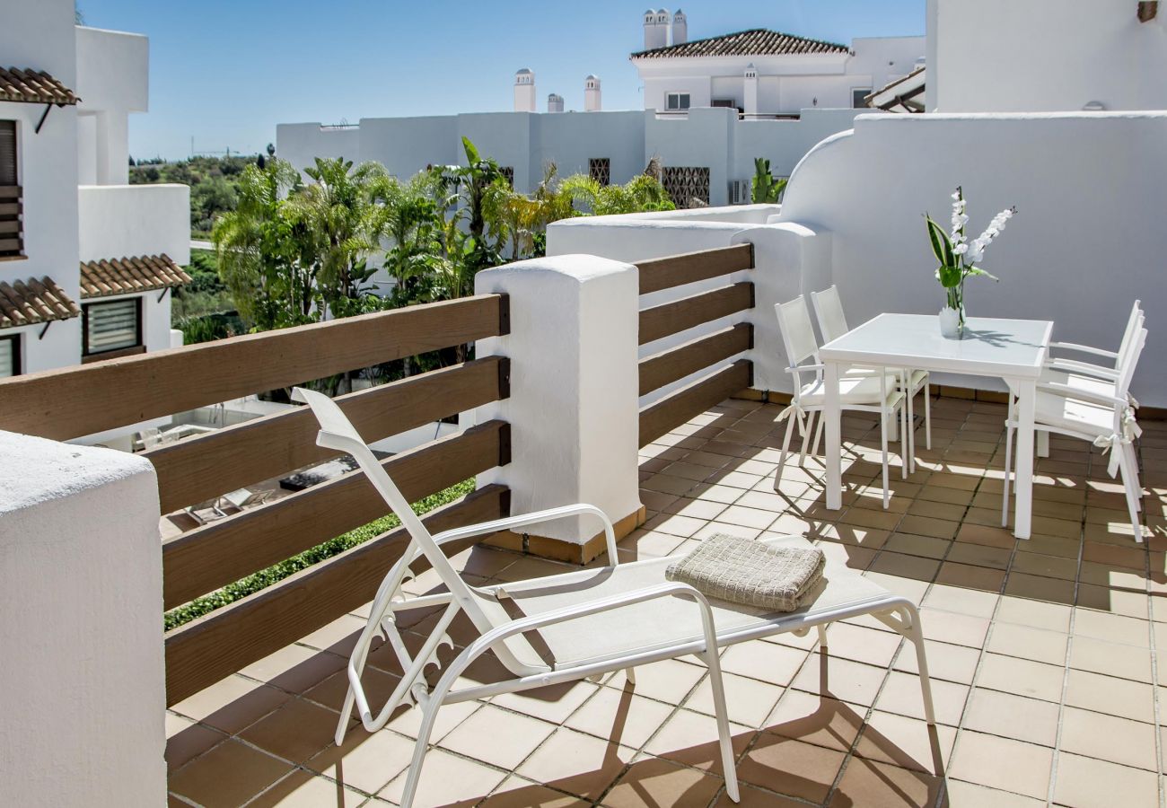 Terrace of family friendly holiday Apartment in Golf Hills