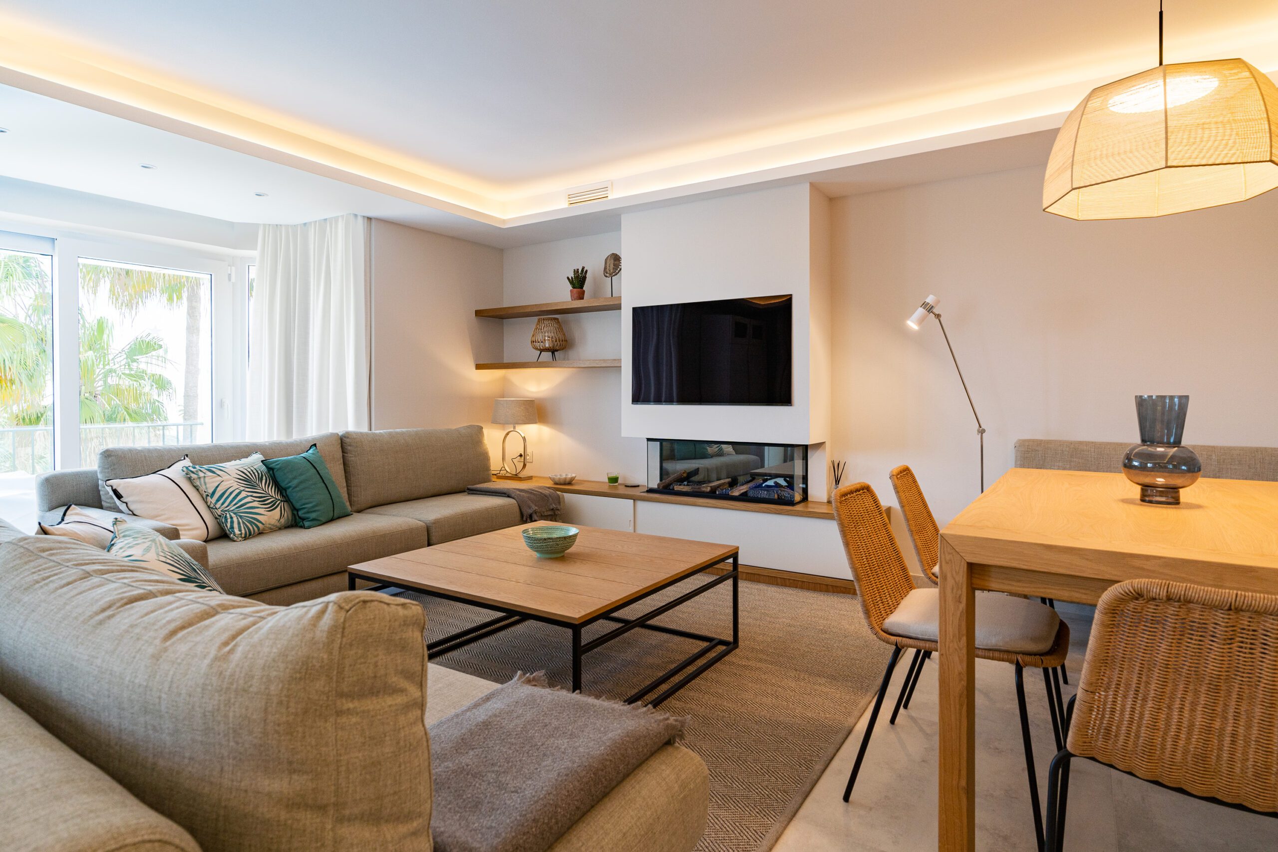 Full apartment renovation with new bathrooms, kitchen and lighting